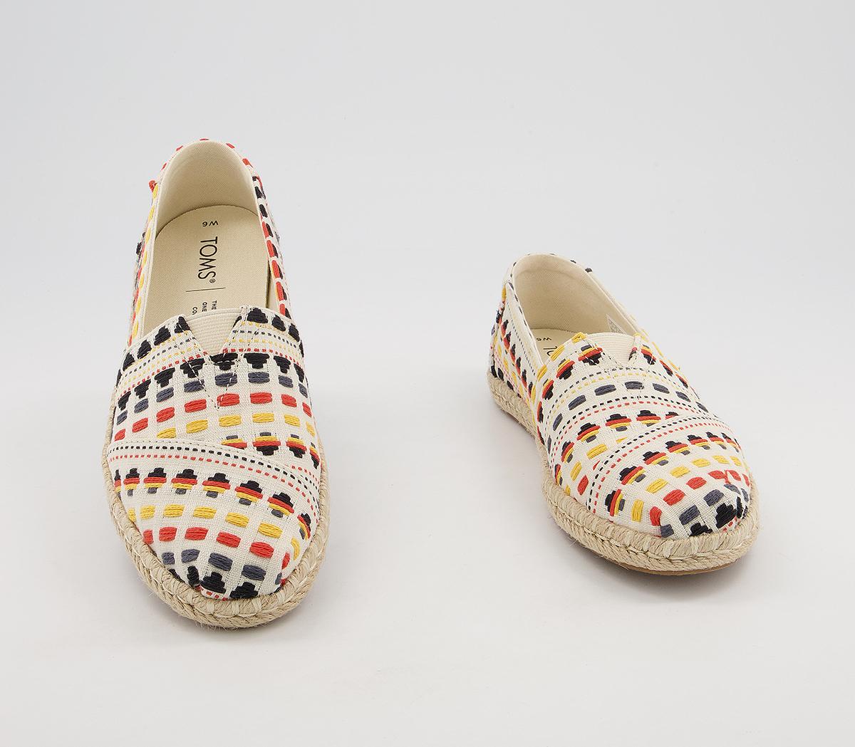 TOMS Alpargata Rope Espadrilles TOMS Alpargata Rope Espadrilles Natural Metallic Global Woven