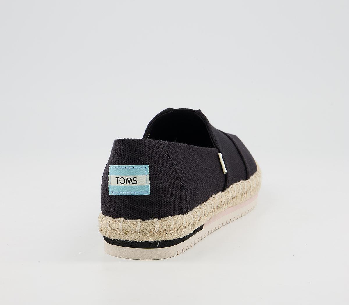 TOMS Alpargata Platform Rope Espadrilles TOMS Alpargata Platform Rope Espadrilles Black
