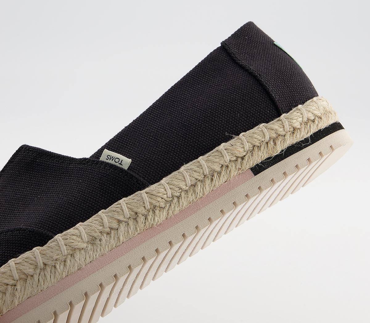 TOMS Alpargata Platform Rope Espadrilles TOMS Alpargata Platform Rope Espadrilles Black