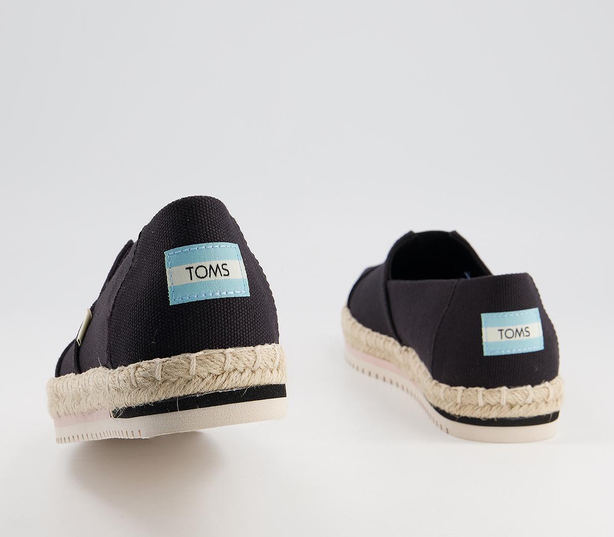 TOMS Alpargata Platform Rope Espadrilles Black - Vegane Schuhe