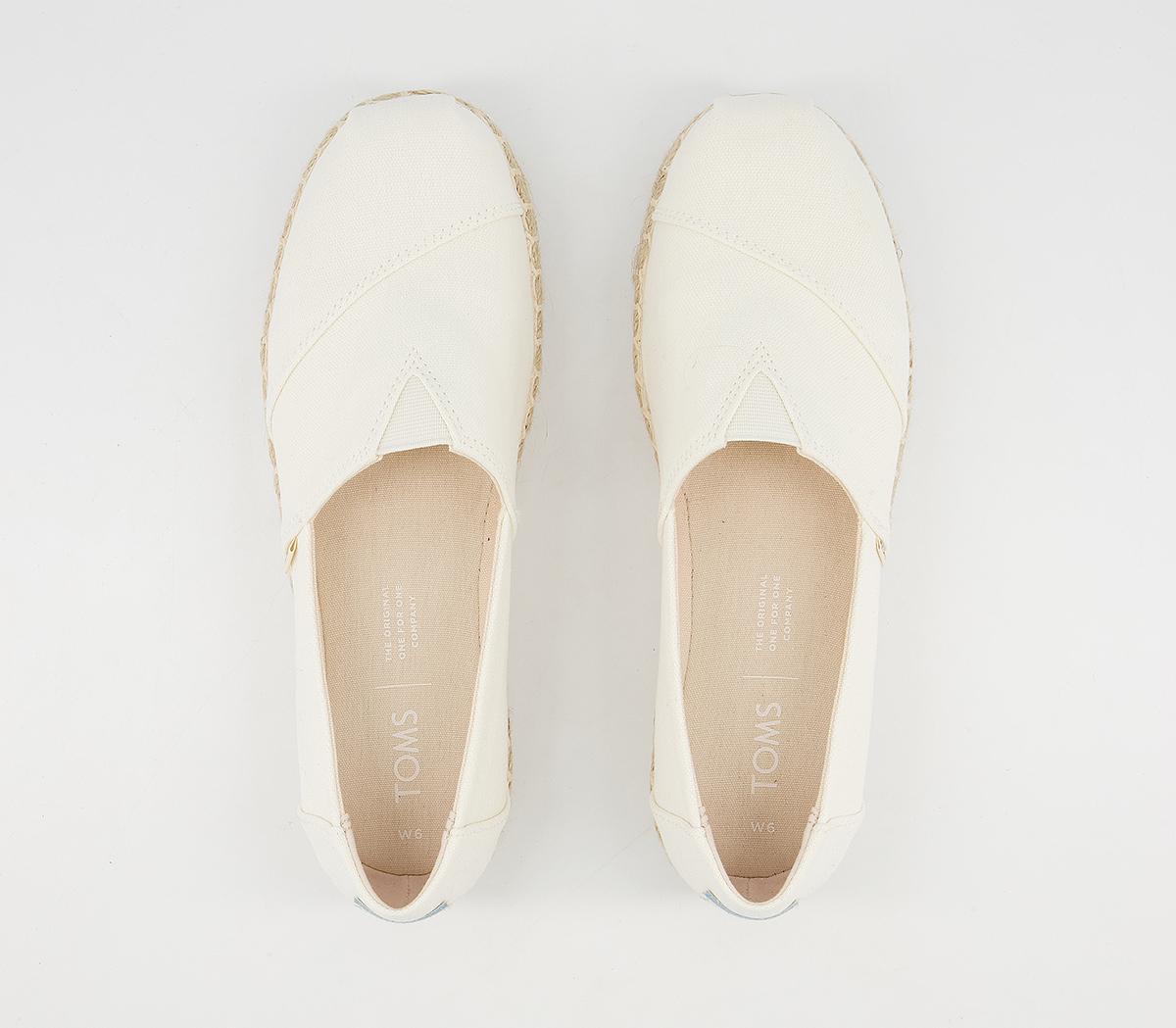TOMS Alpargata Platform Rope Espadrilles TOMS Alpargata Platform Rope Espadrilles White