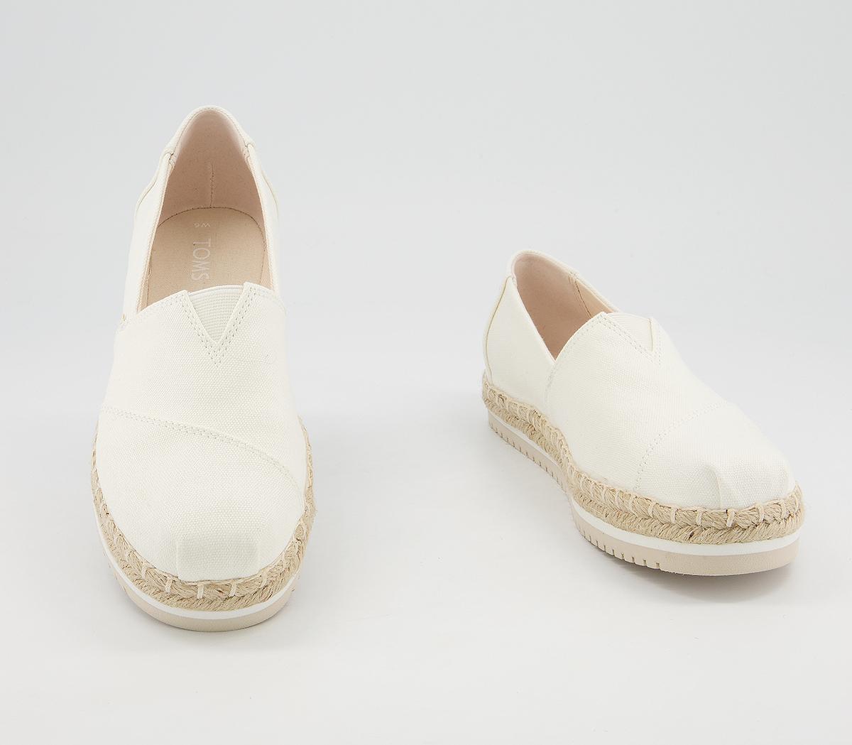TOMS Alpargata Platform Rope Espadrilles TOMS Alpargata Platform Rope Espadrilles White