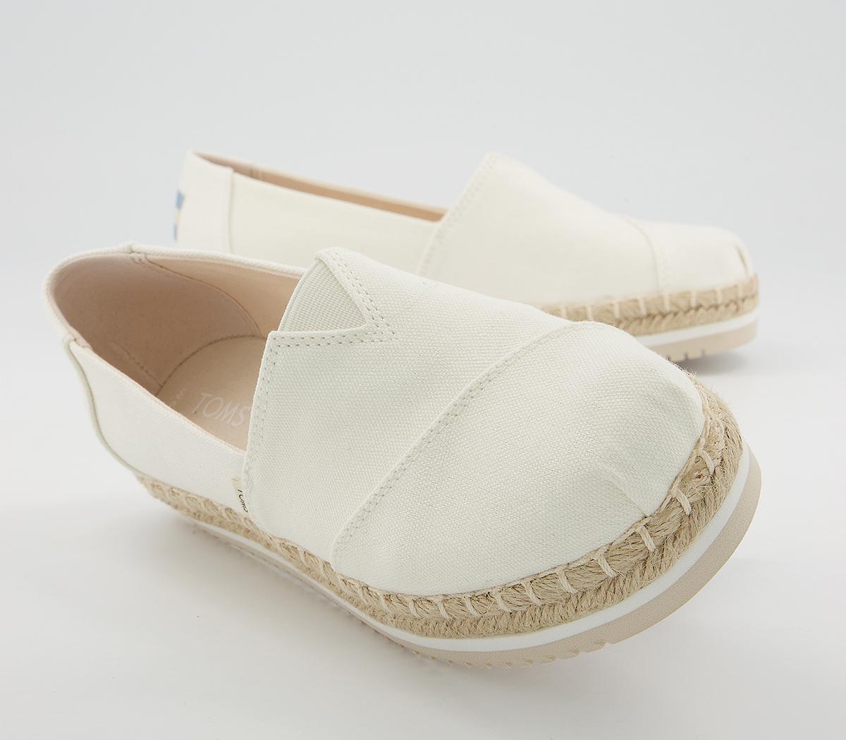 TOMS Alpargata Platform Rope Espadrilles TOMS Alpargata Platform Rope Espadrilles White