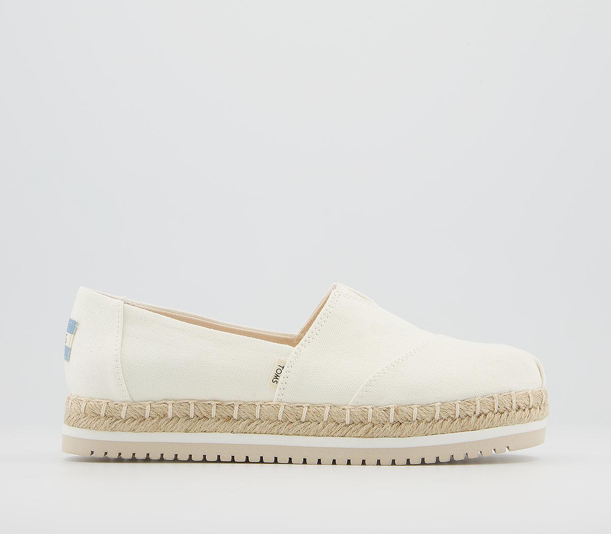 TOMS Alpargata Platform Rope Espadrilles TOMS Alpargata Platform Rope Espadrilles White