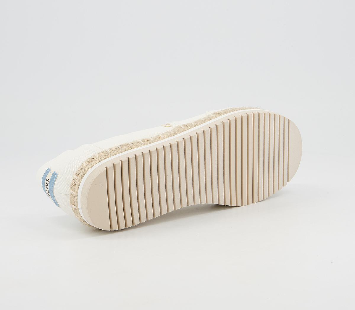 TOMS Alpargata Platform Rope Espadrilles TOMS Alpargata Platform Rope Espadrilles White