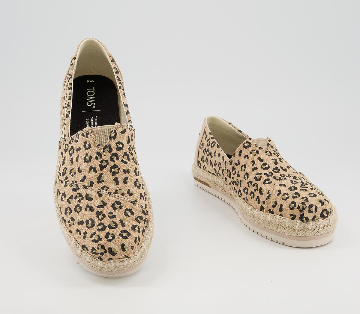 TOMS Alpargata Platform Rope Espadrilles Natural Cheetah - Women's ...