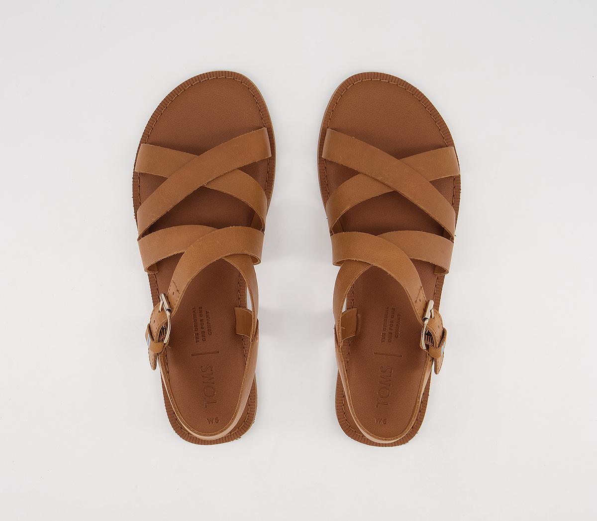 TOMS Sicily Sandals TOMS Sicily Sandals Tan Leather