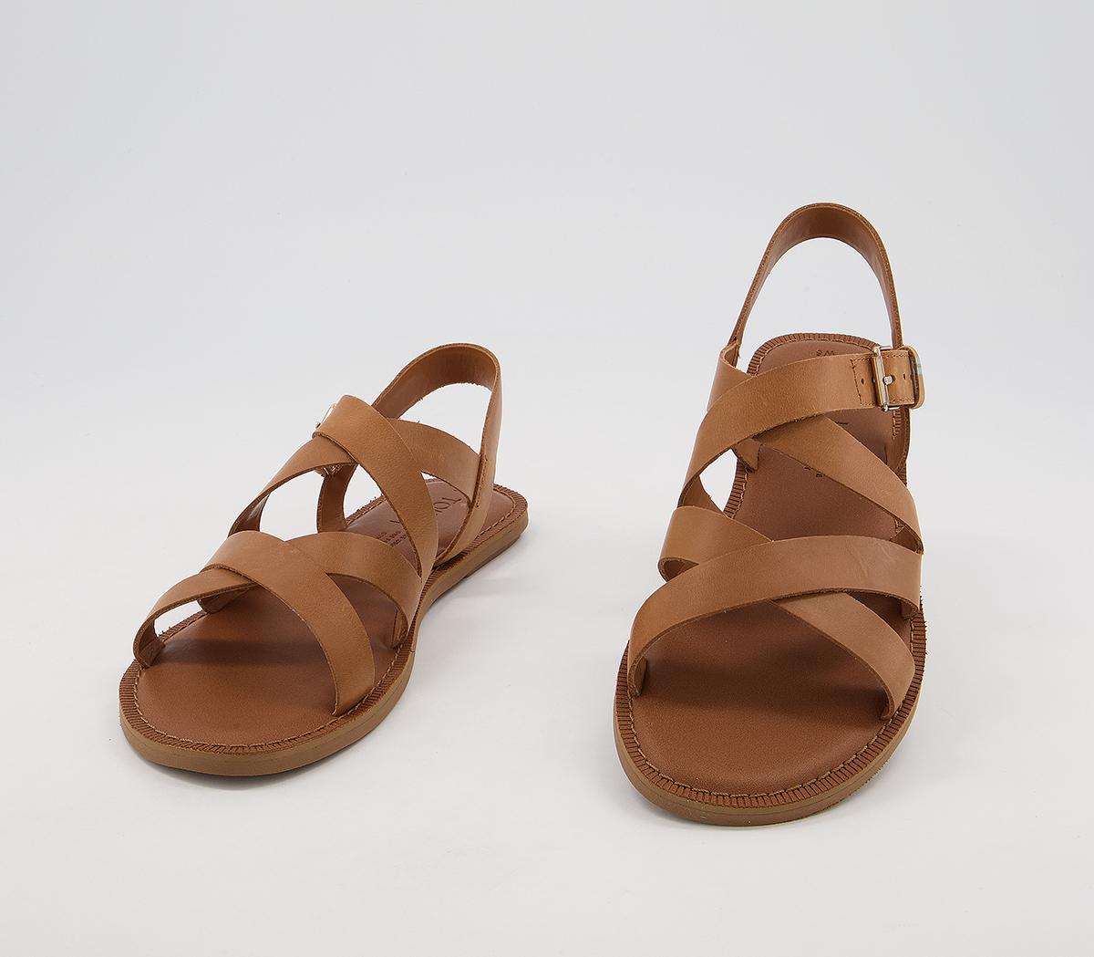 Sandal Outlet Toms Womens Tan Leather Women's Sicily Sandals Toms