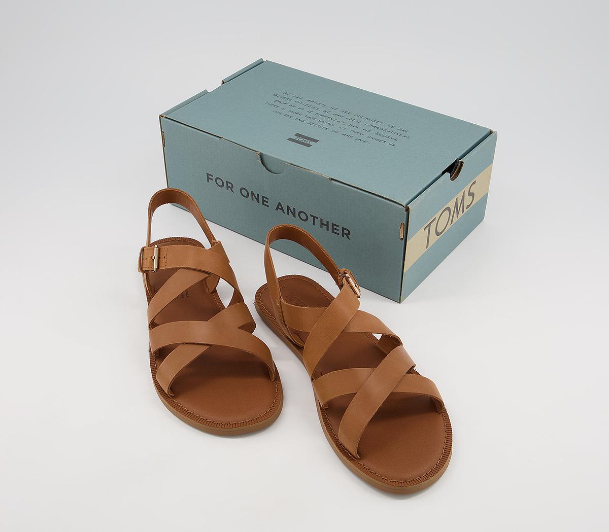 TOMS Sicily Sandals TOMS Sicily Sandals Tan Leather