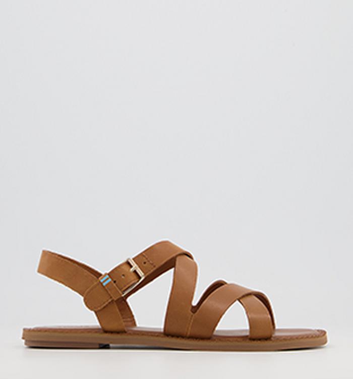TOMS Sicily Sandals Tan Leather