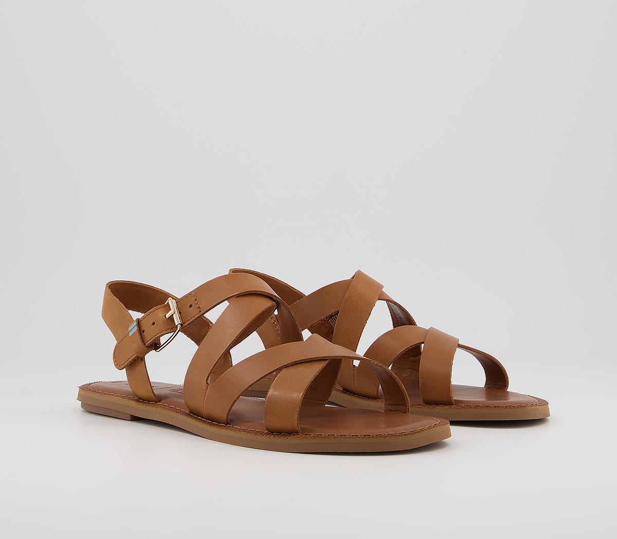TOMS Sicily Sandals TOMS Sicily Sandals Tan Leather