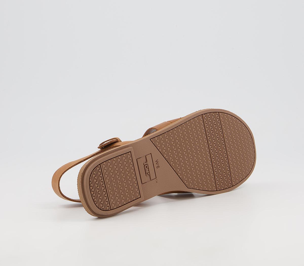 TOMS Sicily Sandals TOMS Sicily Sandals Tan Leather
