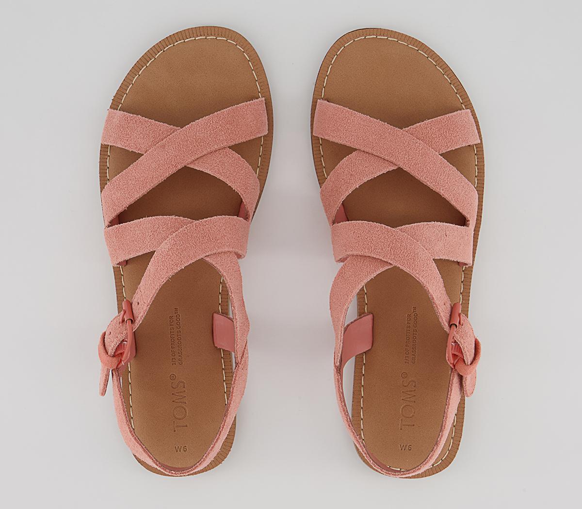 TOMS Sicily Sandals TOMS Sicily Sandals Peach Pink