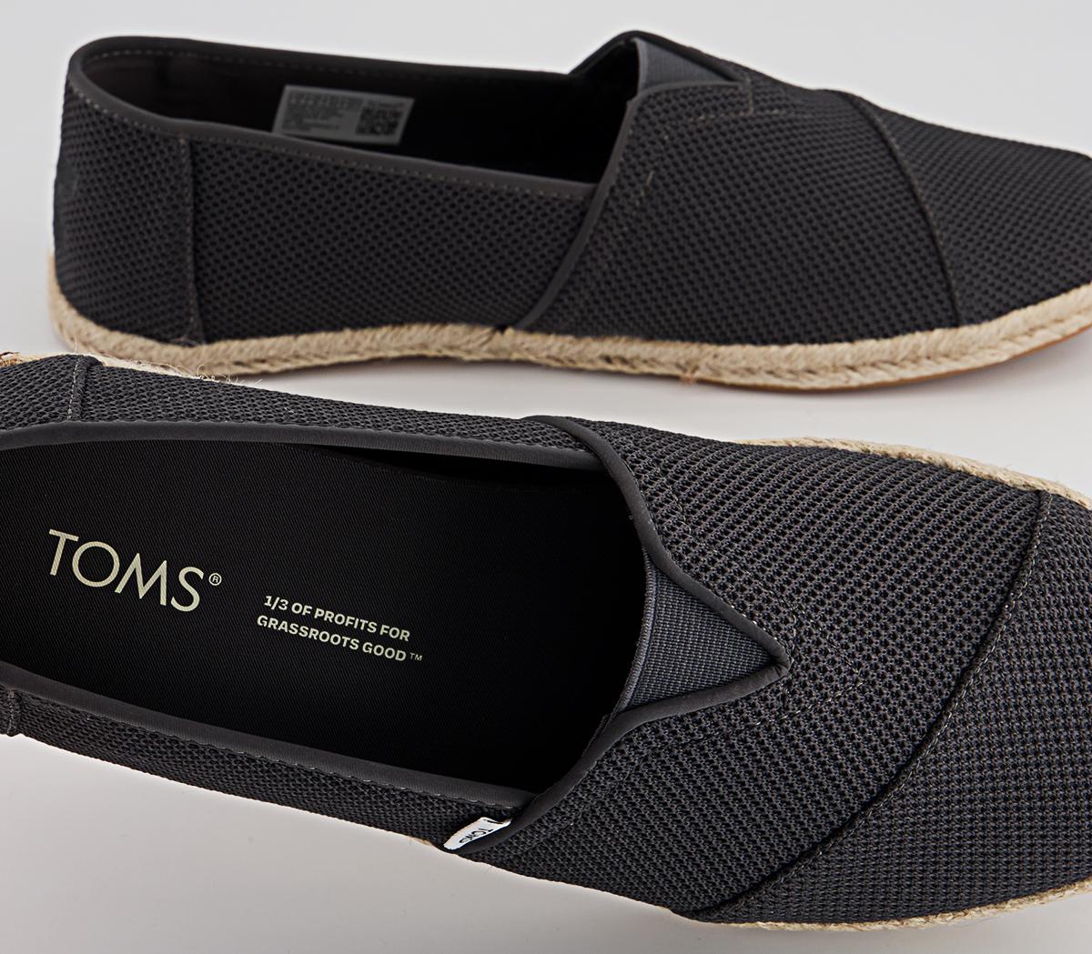 TOMS Alpargata Rope Slip Ons TOMS Alpargata Rope Slip Ons Forged Iron Grey