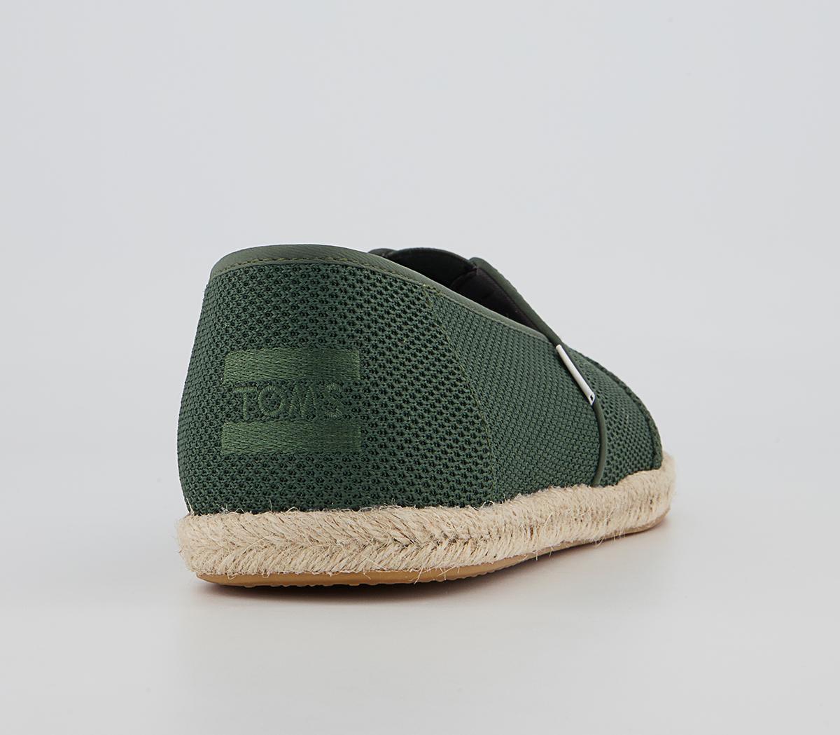 TOMS Alpargata Rope Slip Ons TOMS Alpargata Rope Slip Ons Thyme Green