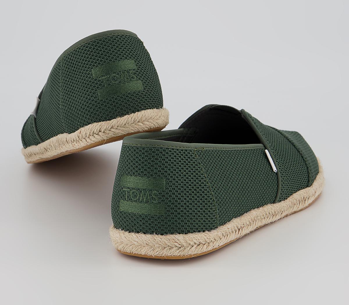 TOMS Alpargata Rope Slip Ons TOMS Alpargata Rope Slip Ons Thyme Green