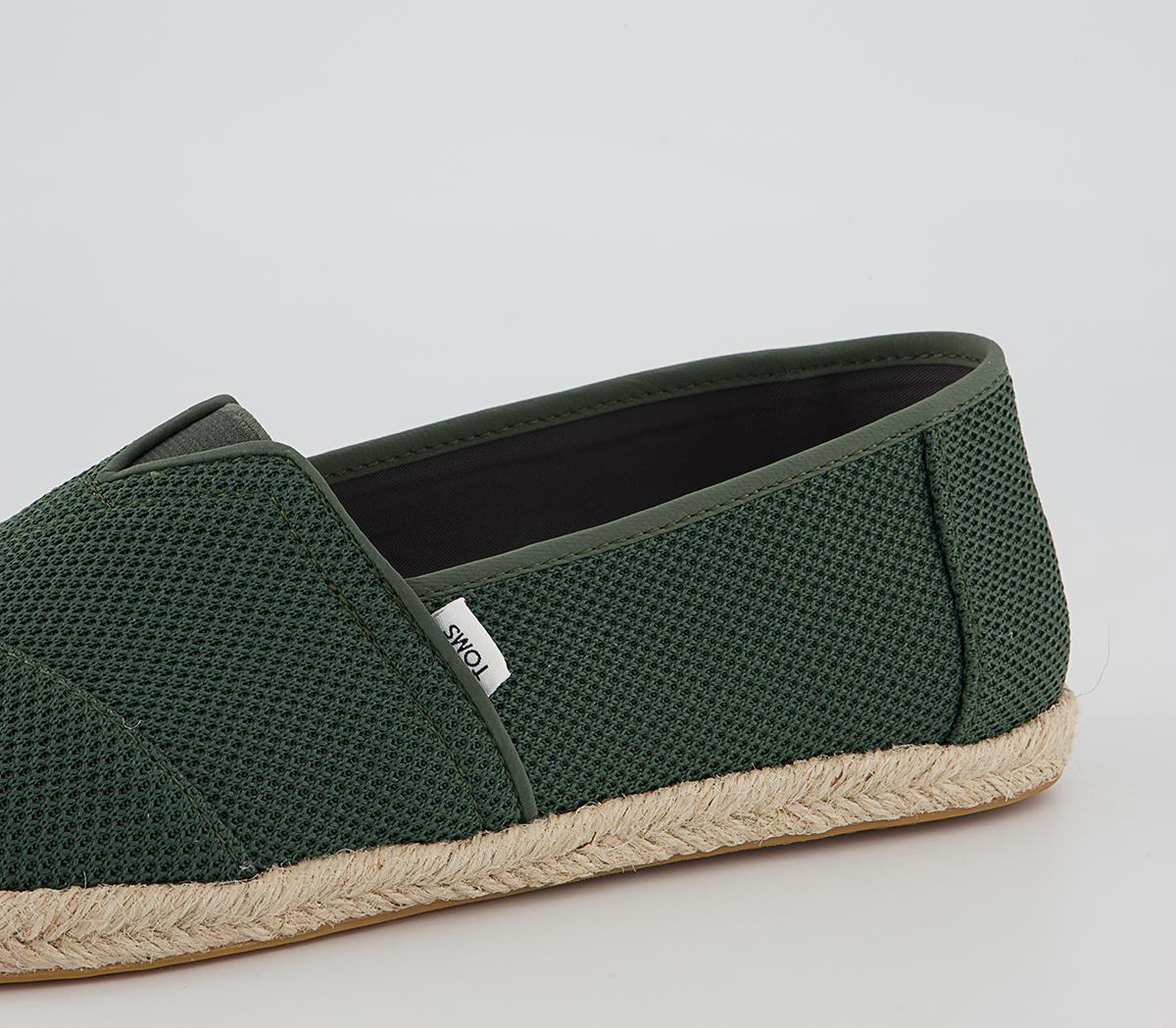 TOMS Alpargata Rope Slip Ons TOMS Alpargata Rope Slip Ons Thyme Green