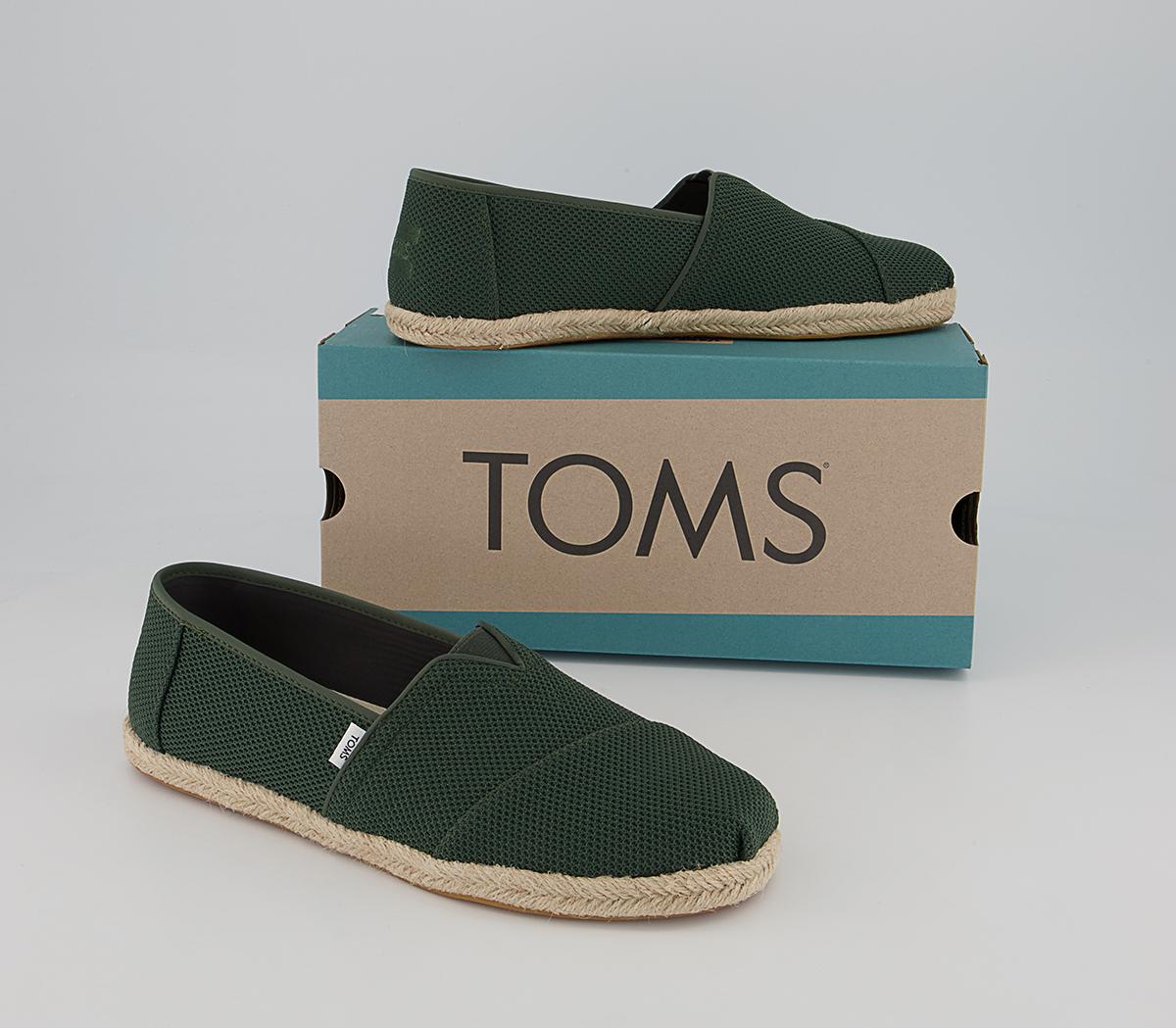 TOMS Alpargata Rope Slip Ons TOMS Alpargata Rope Slip Ons Thyme Green