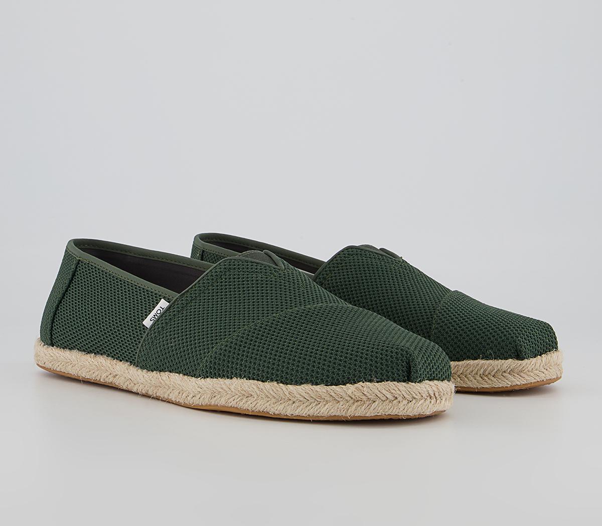 TOMS Alpargata Rope Slip Ons TOMS Alpargata Rope Slip Ons Thyme Green