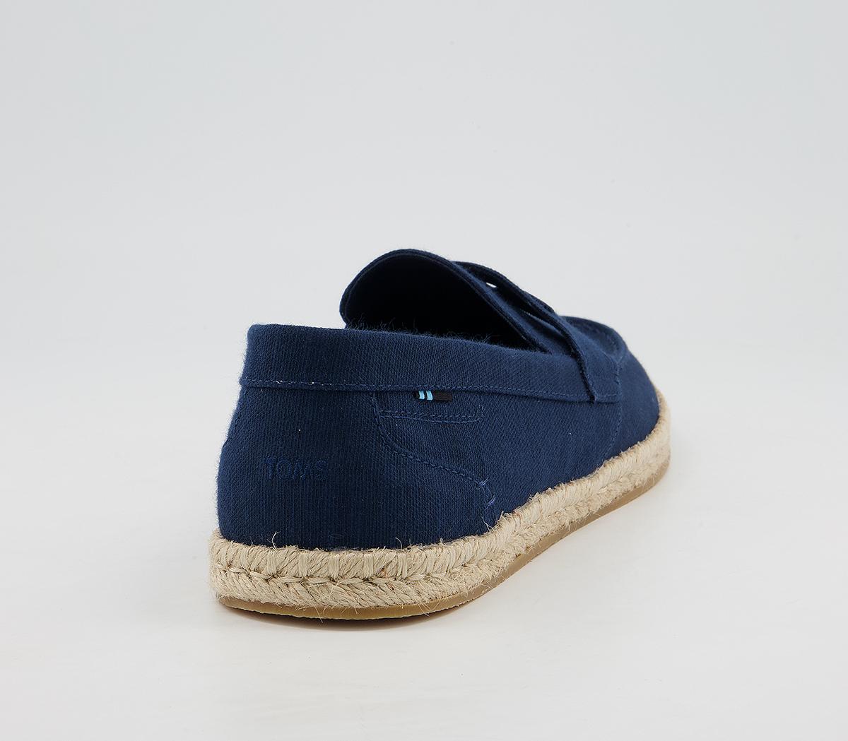TOMS Stanford Rope Espadrilles TOMS Stanford Rope Espadrilles Navy Suede