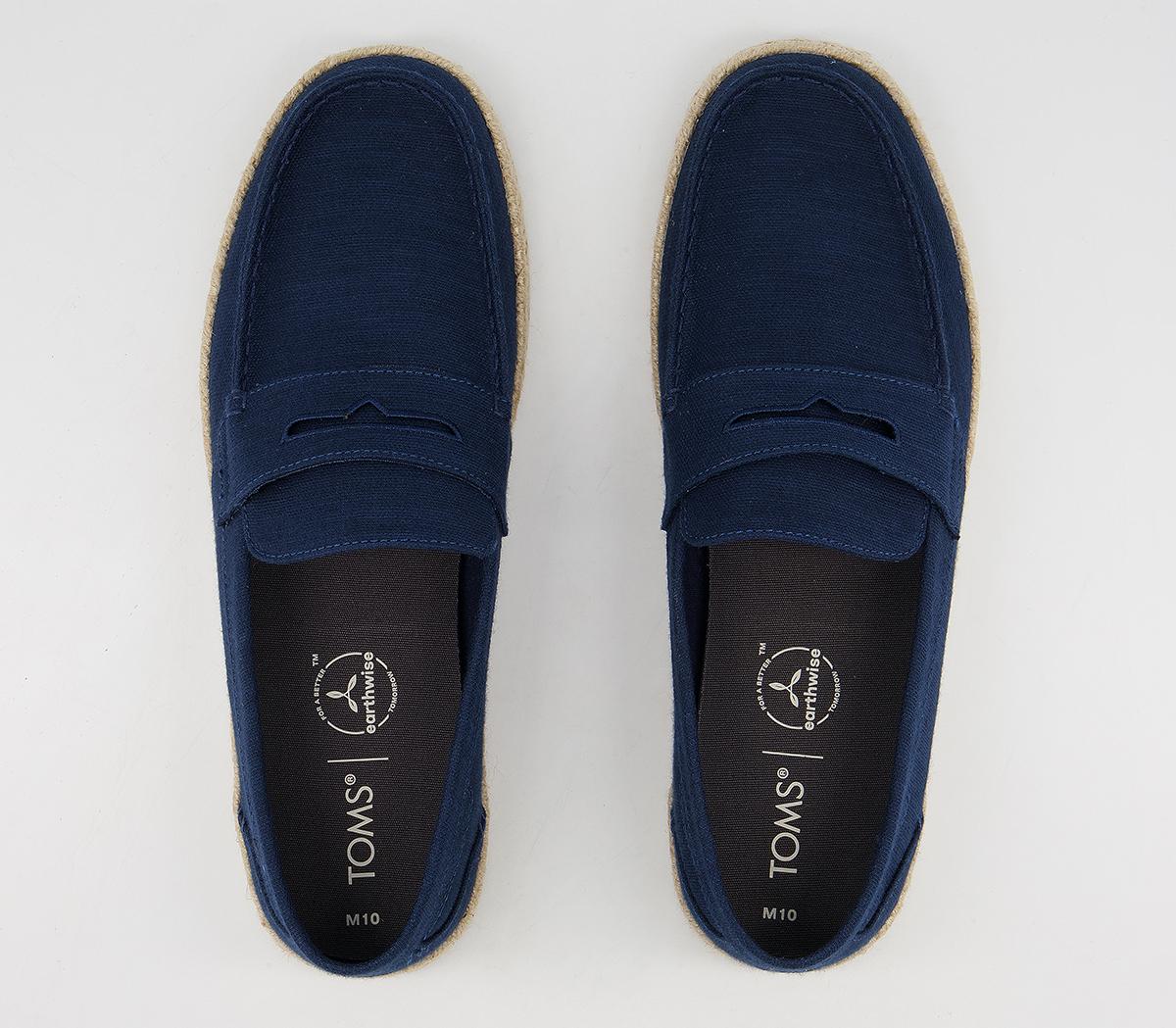 TOMS Stanford Rope Espadrilles TOMS Stanford Rope Espadrilles Navy Suede