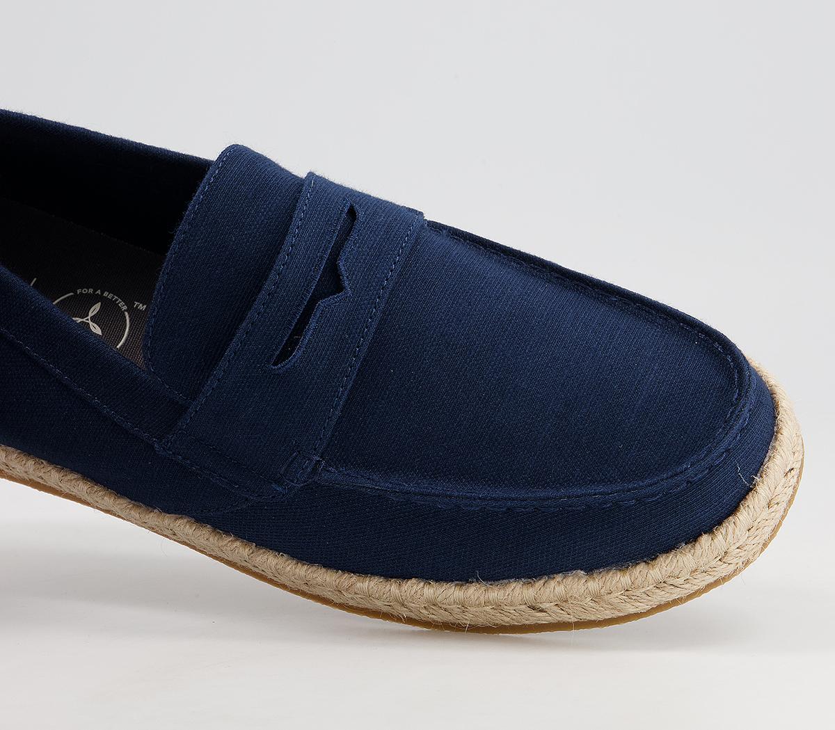 TOMS Stanford Rope Espadrilles TOMS Stanford Rope Espadrilles Navy Suede