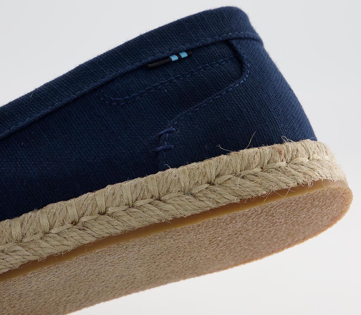 TOMS Stanford Rope Espadrilles TOMS Stanford Rope Espadrilles Navy Suede
