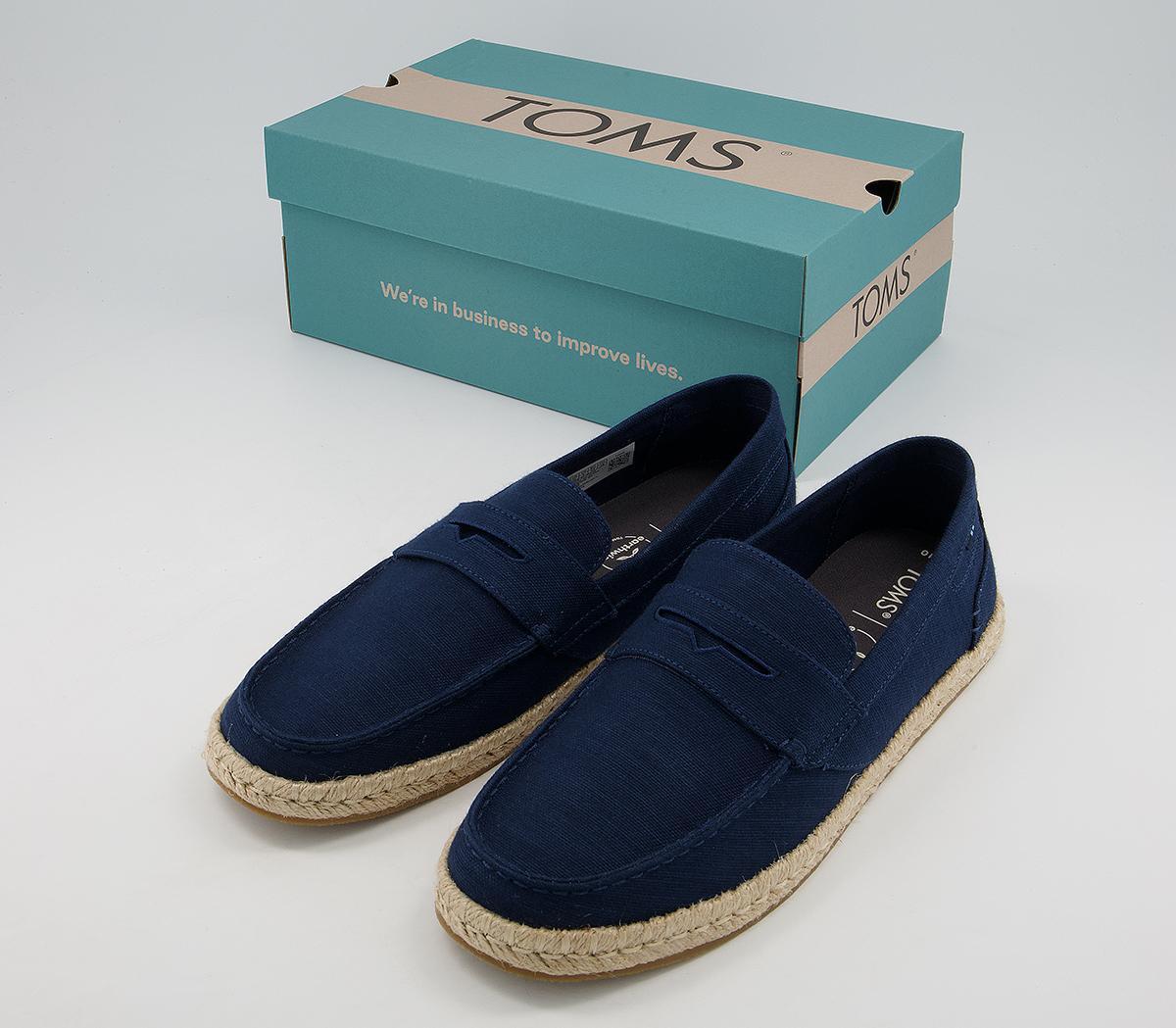 TOMS Stanford Rope Espadrilles TOMS Stanford Rope Espadrilles Navy Suede
