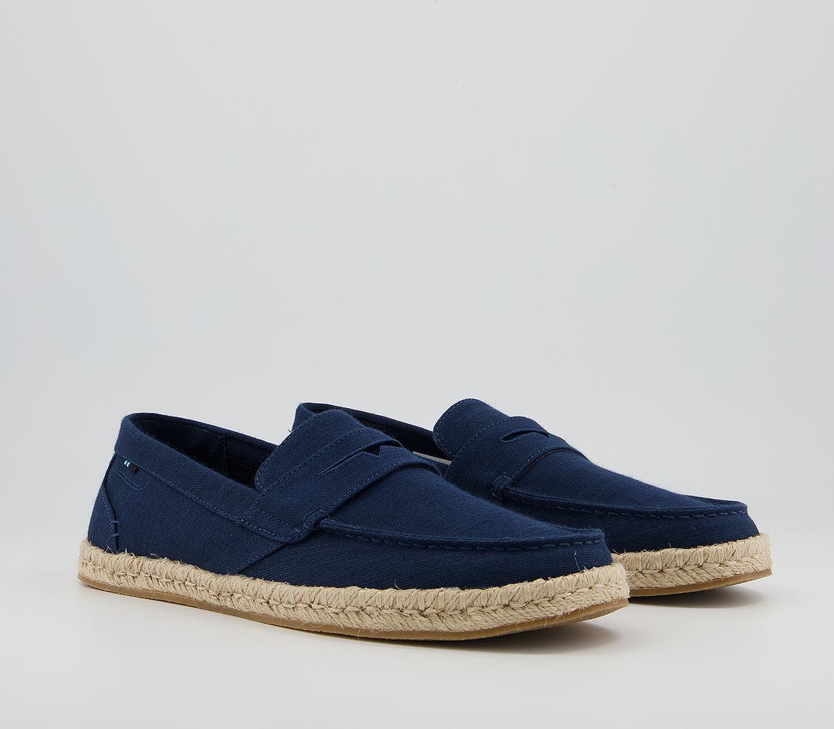 TOMS Stanford Rope Espadrilles TOMS Stanford Rope Espadrilles Navy Suede