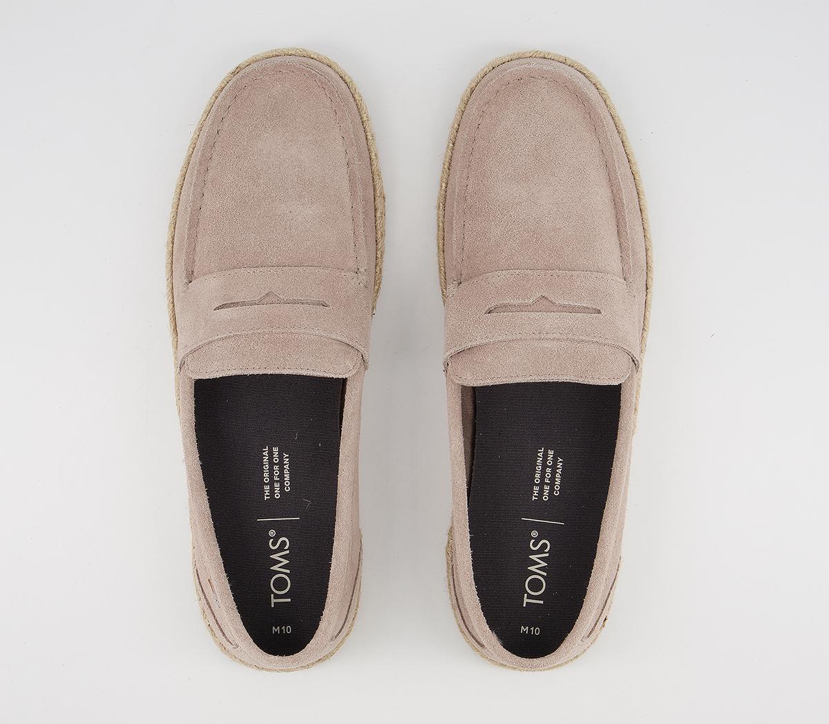 TOMS Stanford Rope Espadrilles TOMS Stanford Rope Espadrilles Taupe Suede