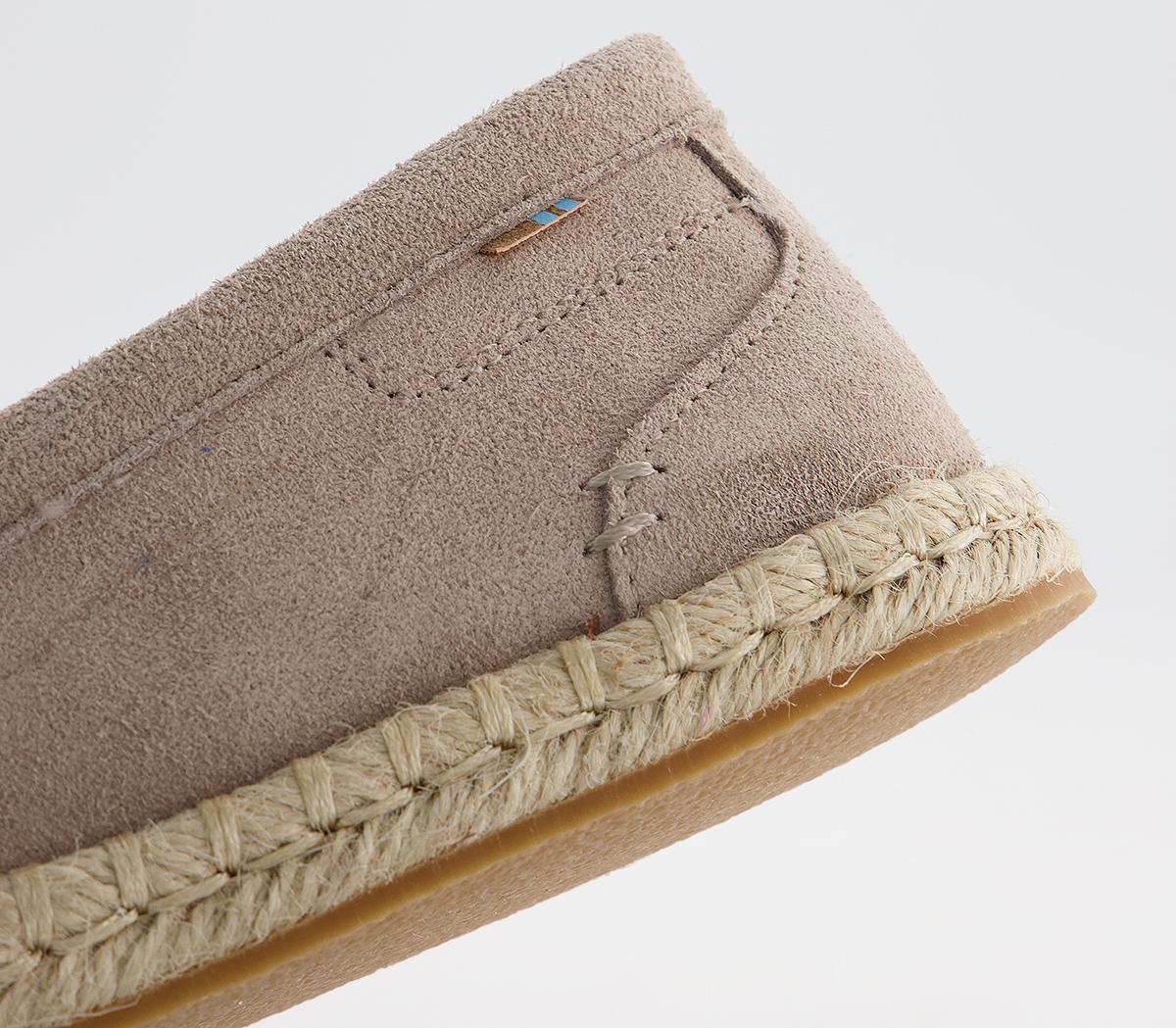 TOMS Stanford Rope Espadrilles TOMS Stanford Rope Espadrilles Taupe Suede