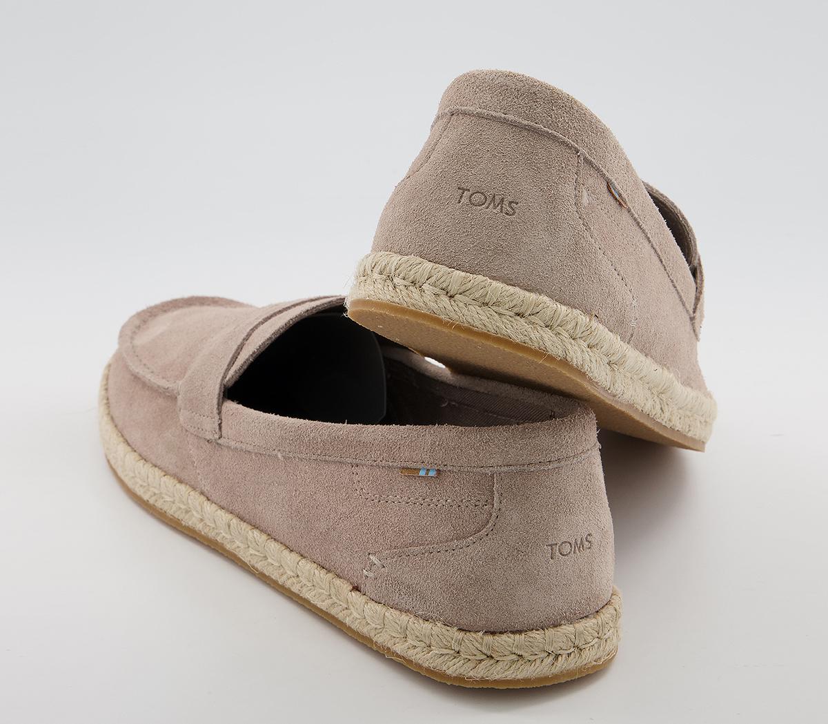 TOMS Stanford Rope Espadrilles TOMS Stanford Rope Espadrilles Taupe Suede