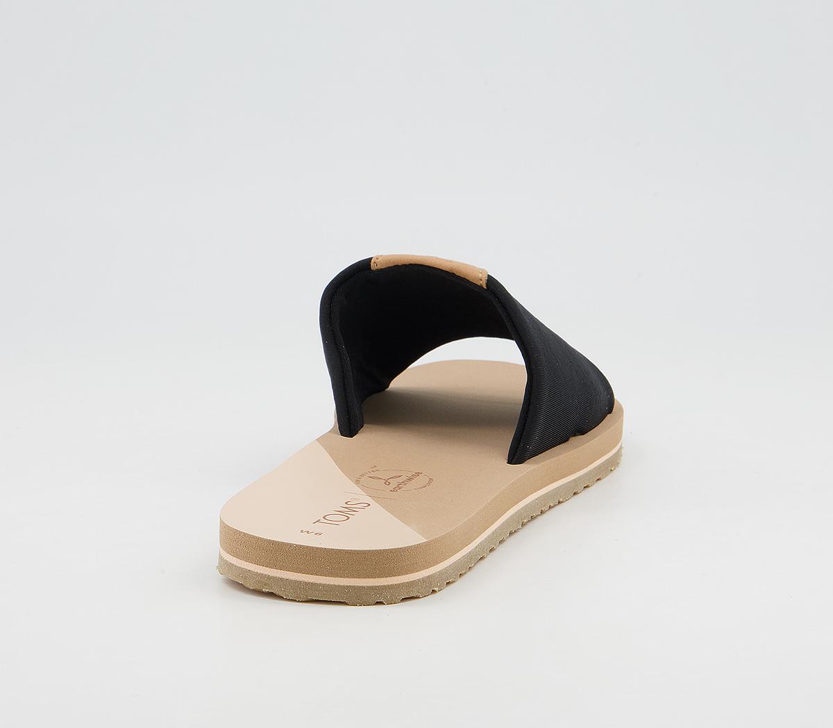 TOMS Carly Slides TOMS Carly Slides Black Jersey