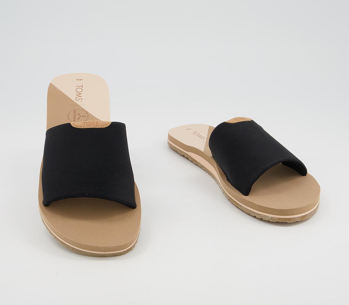 TOMS Carly Slides TOMS Carly Slides Black Jersey