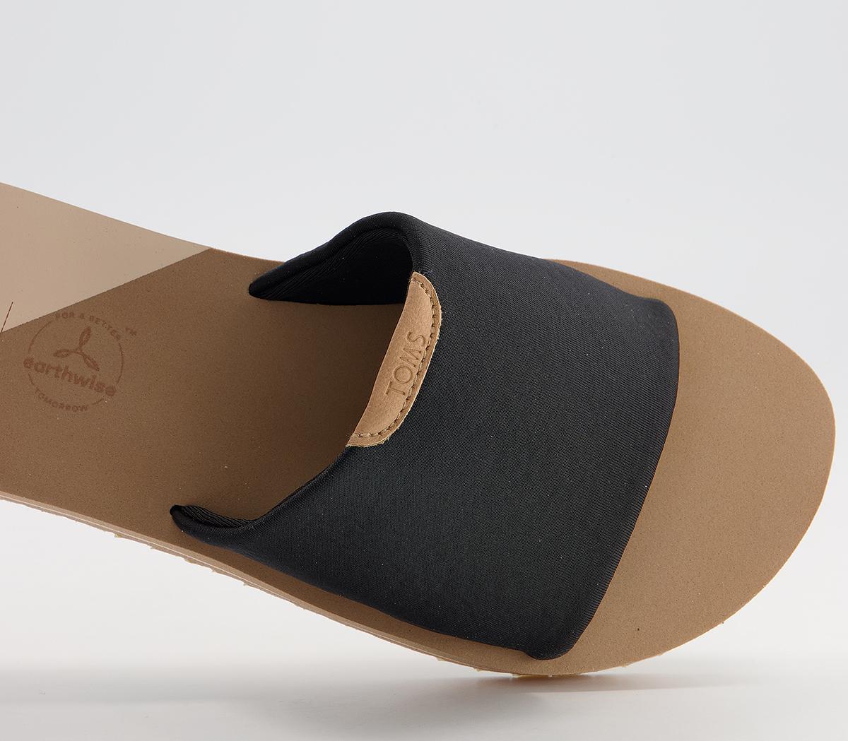 TOMS Carly Slides TOMS Carly Slides Black Jersey