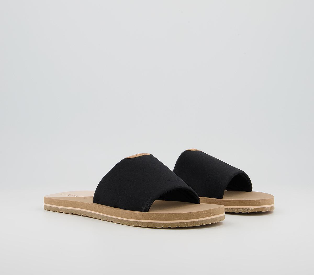 TOMS Carly Slides TOMS Carly Slides Black Jersey