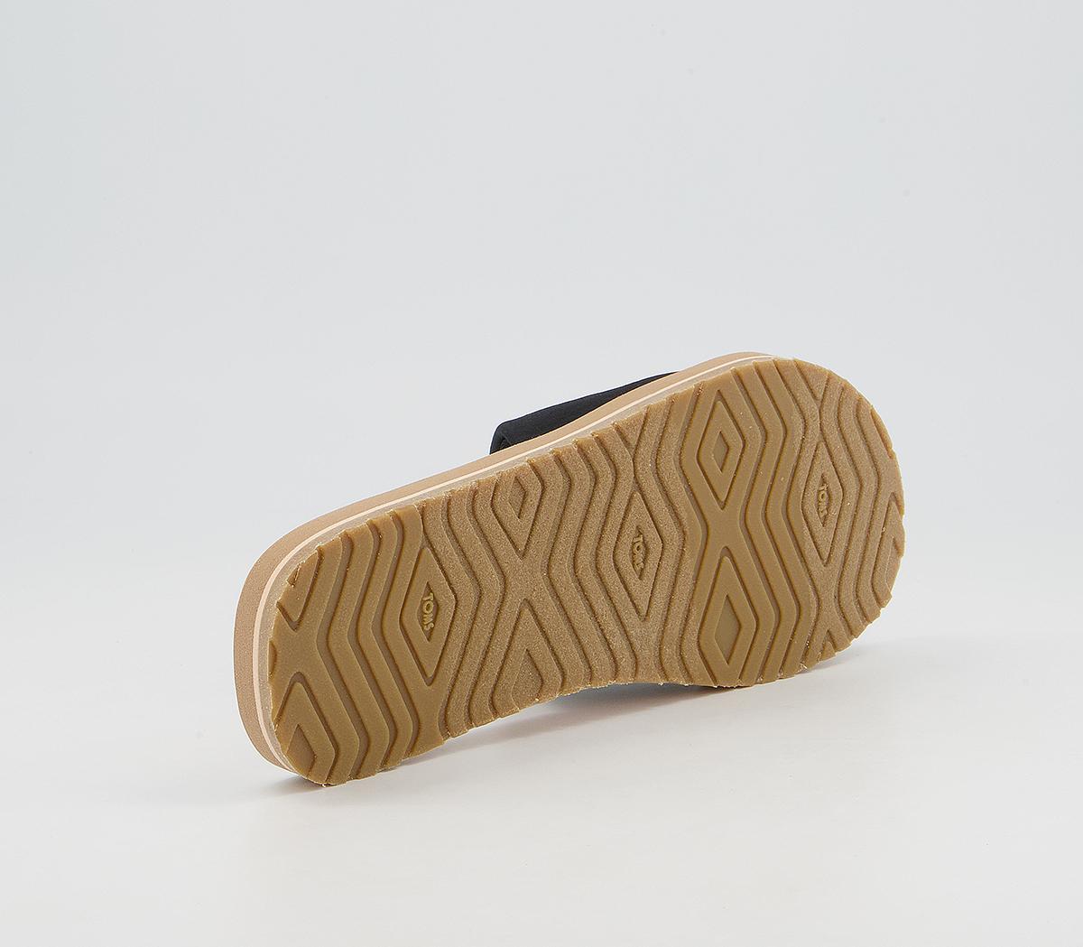 TOMS Carly Slides TOMS Carly Slides Black Jersey