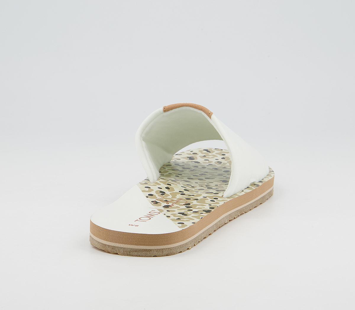 TOMS Carly Slides TOMS Carly Slides White Jersey Cheetah