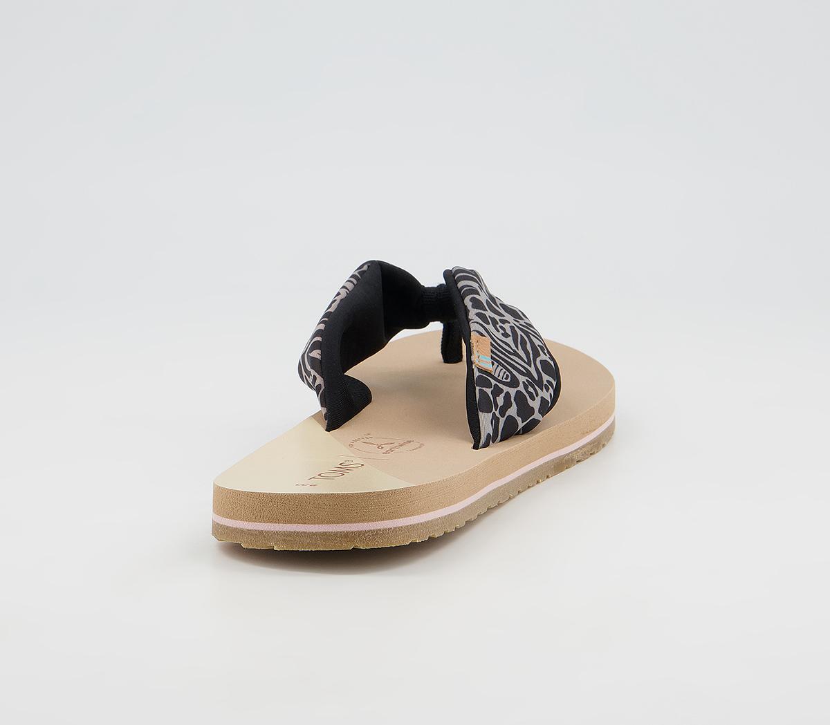 TOMS Piper Flip Flops TOMS Piper Flip Flops Natural Animal Hybrid