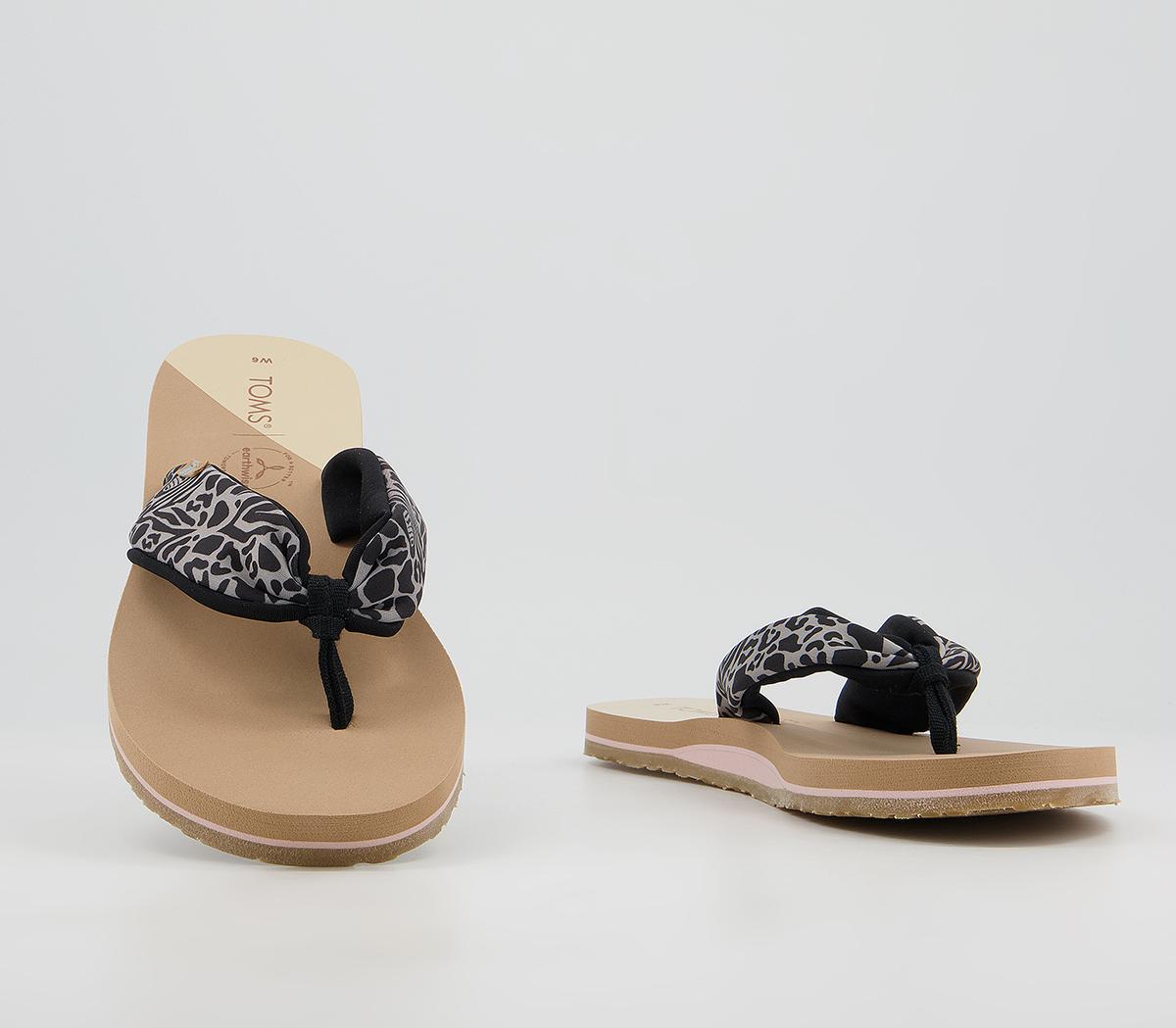 TOMS Piper Flip Flops TOMS Piper Flip Flops Natural Animal Hybrid