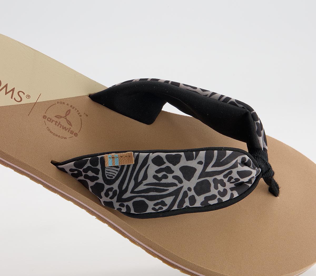 TOMS Piper Flip Flops TOMS Piper Flip Flops Natural Animal Hybrid