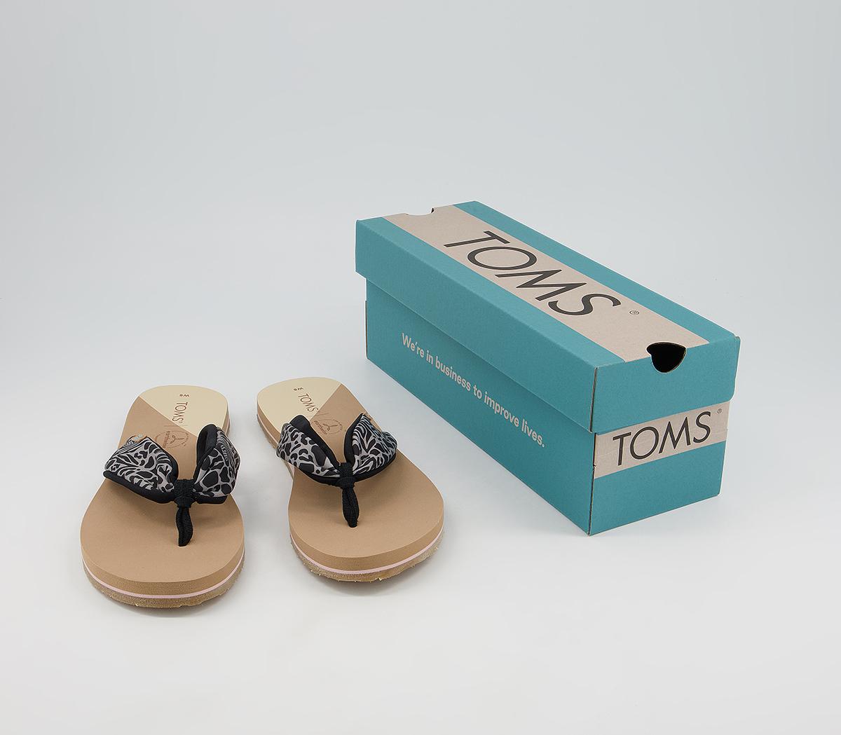 TOMS Piper Flip Flops TOMS Piper Flip Flops Natural Animal Hybrid