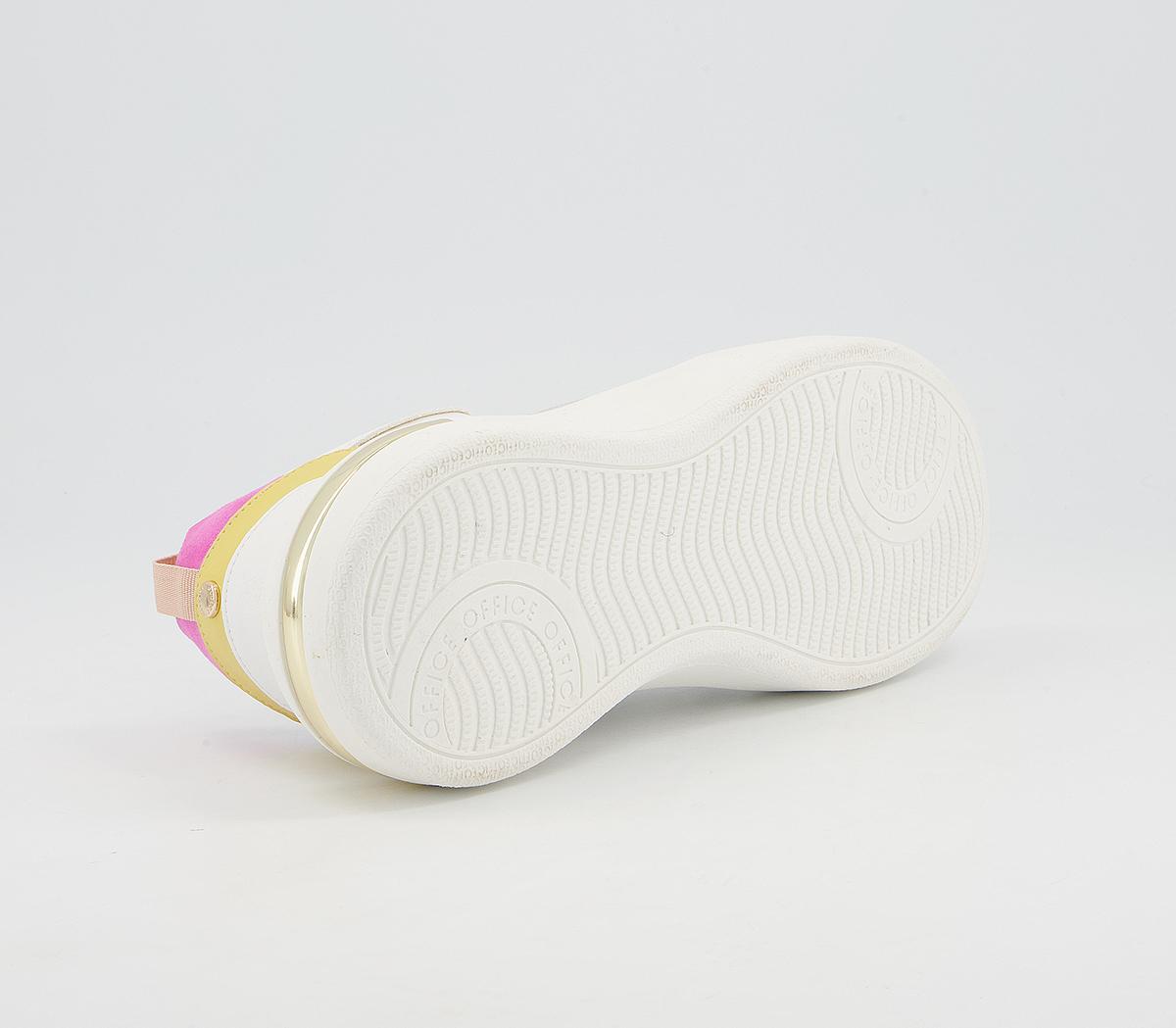 Office Flattering Chunky Lace Up Trainers Office Flattering Chunky Lace Up Trainers White Pink Yellow Mix