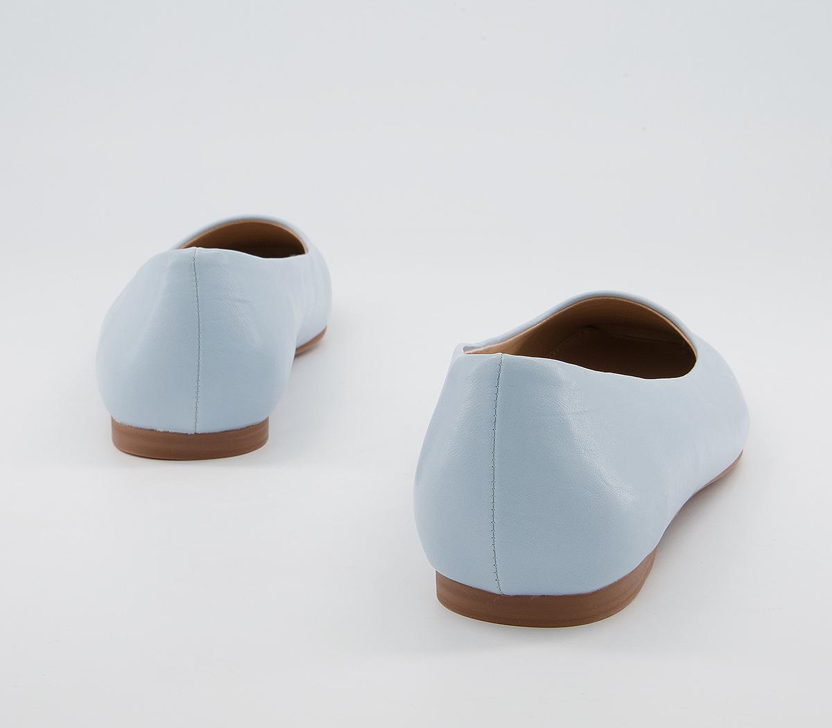 Office Falsely Square Toe Flat Ballet Pumps Office Falsely Square Toe Flat Ballet Pumps Dusty Blue