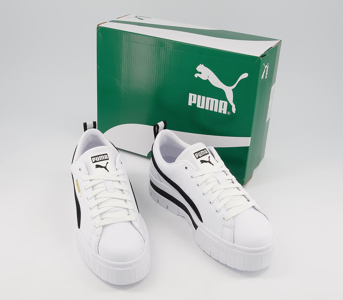 PUMA Mayze Trainers White Black White - Women's Trainers