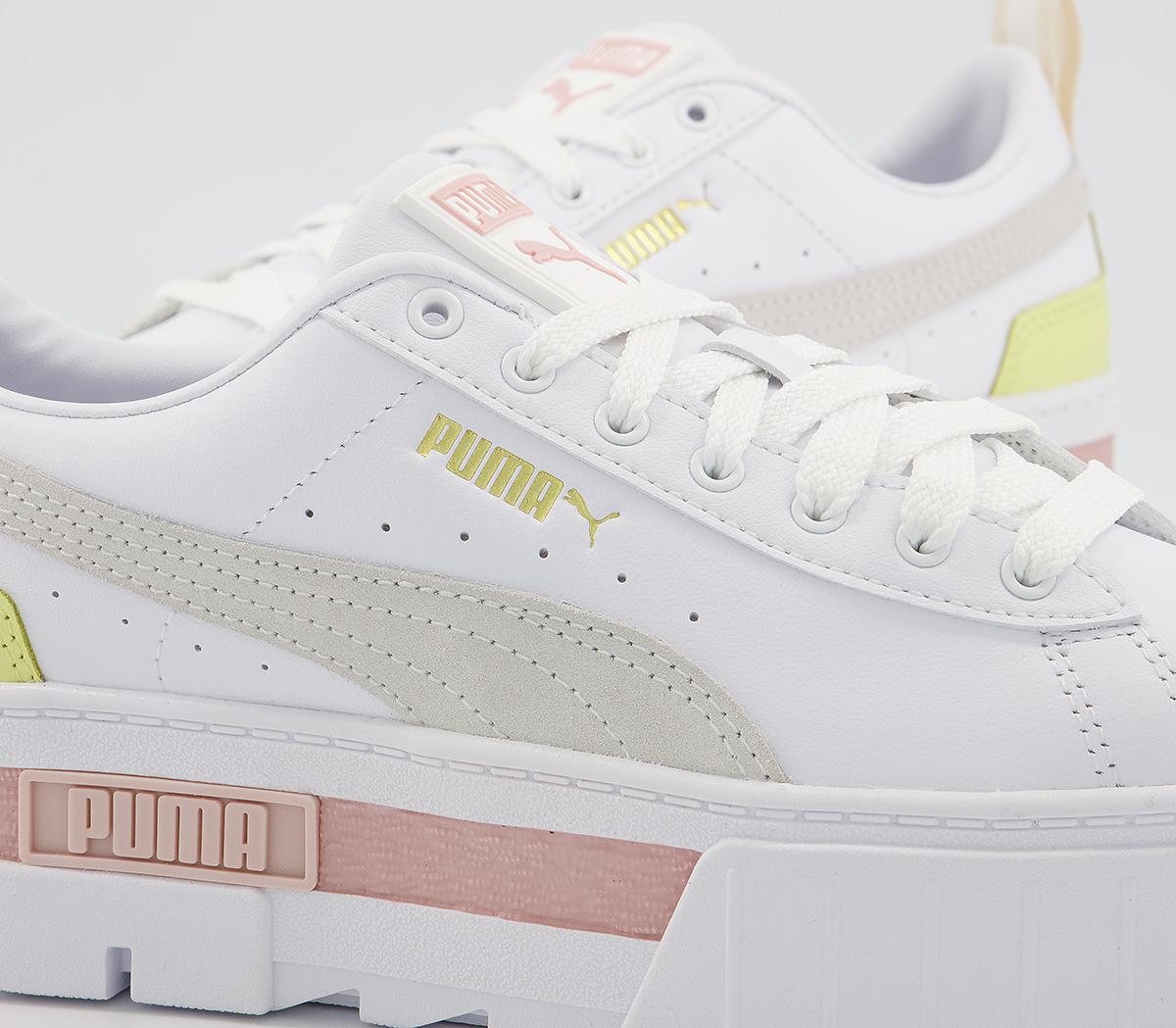 Puma Mayze Trainers Puma Mayze Trainers White Peach Yellow White