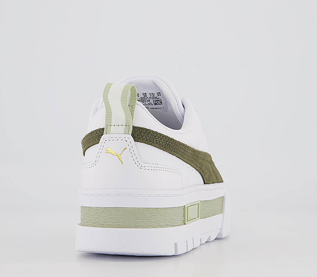Puma Mayze Trainers Puma Mayze Trainers Puma White Dark Green Moss