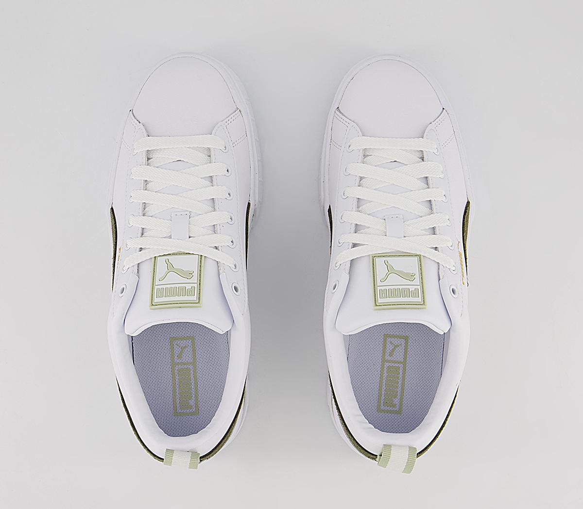 Puma Mayze Trainers Puma Mayze Trainers Puma White Dark Green Moss