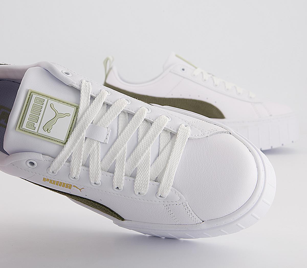 Puma Mayze Trainers Puma Mayze Trainers Puma White Dark Green Moss