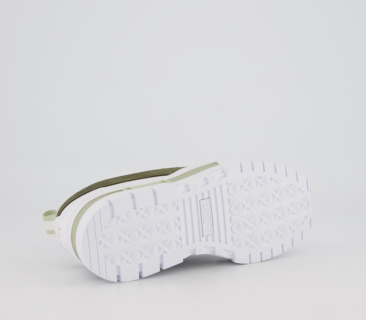 Puma Mayze Trainers Puma Mayze Trainers Puma White Dark Green Moss